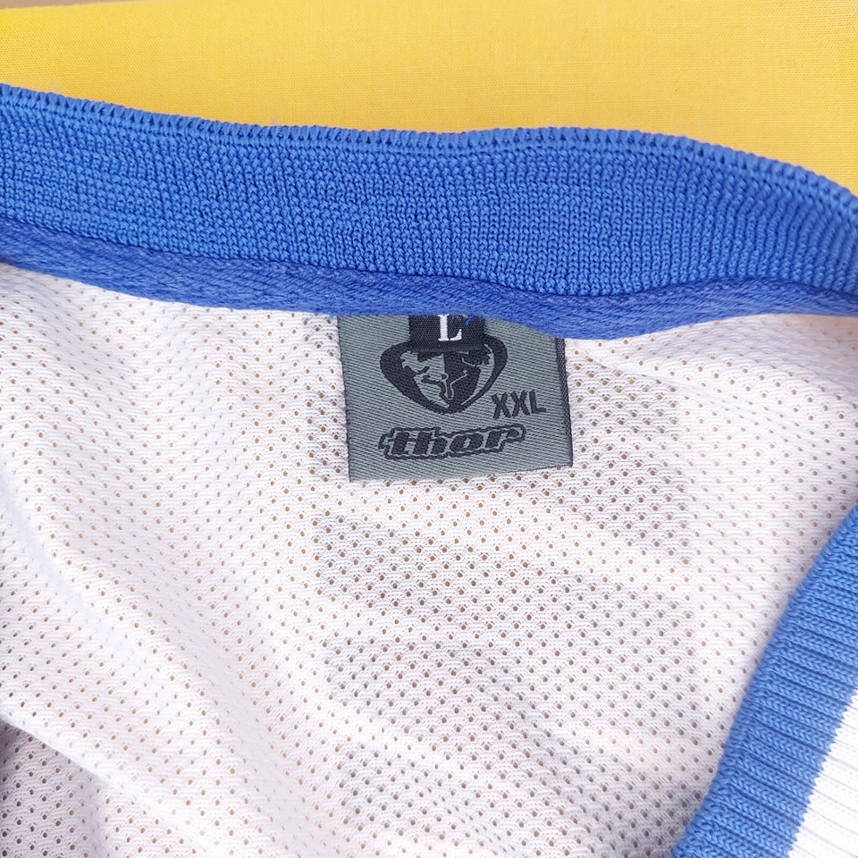 Thor MX Motorcycle Jersey Blue & White Mesh - image 3 of 4