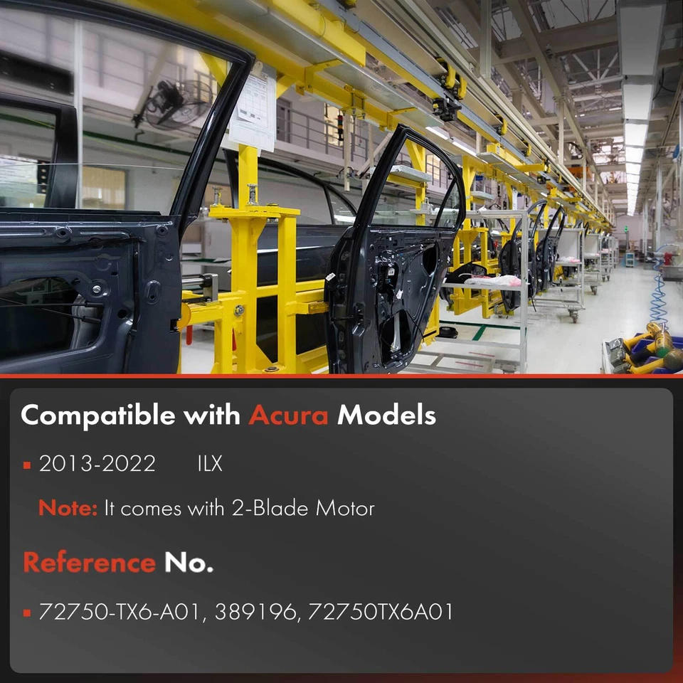 Regulador de ventana eléctrica trasero izquierdo con motor para Acura ILX 2013 2014-2022 Foto 2 de 4