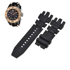 Subaqua 27659 26mm Black Rubber Watch Strap For Invicta