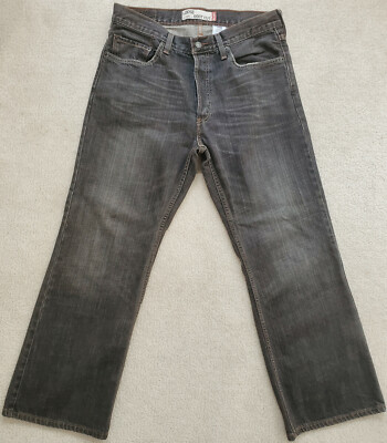 LEVI'S 567 BLACK JEANS 33 x 30 LOW LOOSE BOOTCUT RELAXED FIT BUTTON FLY 34  | eBay