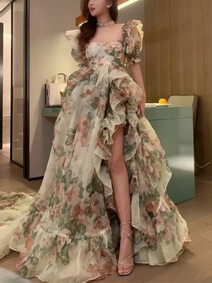 green emerald velvet dress Do Long Green Fairy Dress