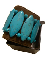 Imported Turkish Artificial Turquoise Women’s Expandable Bracelet