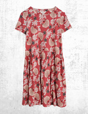 Womens Seasalt Jersey Dress Short Sleeve Cotton Crew Neck Sea Red Sea Bloom