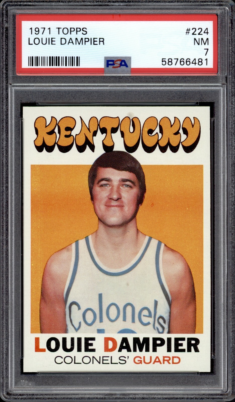 1971-72 TOPPS #224 LOUIE DAMPIER PSA 7 NEAR MINT BASKETBALL