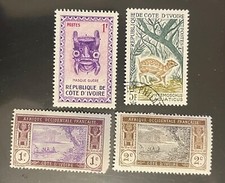 IVORY COAST postage stamps lot of 4 different