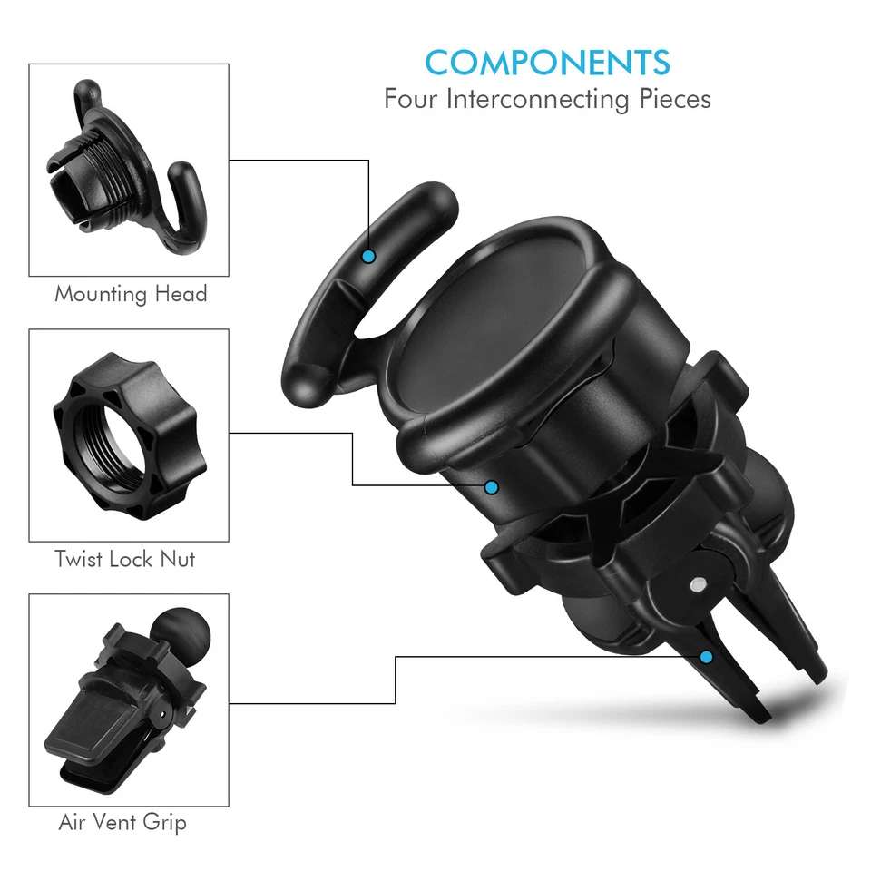 Air Vent Car Mount Phone Holder with Adjustable Switch Lock for Popstand 360 Deg - Image 2 of 4