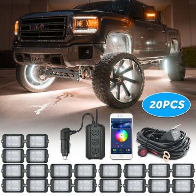 MICTUNING C3 LED Rock Lights Wireless RGBW Underglow Bluetooth 4/8/12/16/20 Pods