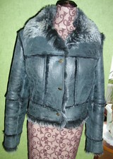 Veste En Fourrure D'agneau Arctique Toscane - Taille 38 Marron Avec Capuche - Neuf Sans étiquettes