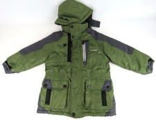 OshKosh B'gosh Boys Hooded Winter Jacket Size M 5-6 Green Black