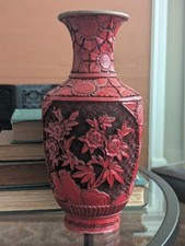 红色黄铜主中国古董花瓶| eBay