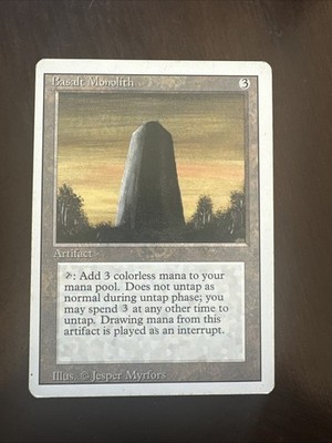 Basalt Monolith Revised MTG MP Artifact EDH Commander Vintage Legacy Colorless
