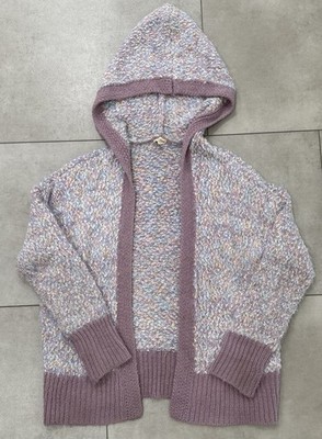 Hem & Thread Women s Hooded Cardigan Open Sweater Small Colorful