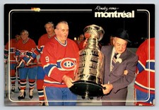Maurice Richard Toe Blake Stanley Cup Photo Montreal Canadiens Legends Postcard