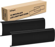 Nilight LED Light Bar Cover 12 Inch 2 PCS Black Protective Covers Durable