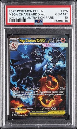 2025 POKEMON PHANTASMAL FLAMES SPECIAL ILLUSTRATION MEGA CHARIZARD X EX PSA 10