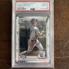 PSA 10 BOBBY WITT JR. 2020 Bowman Chrome Draft Royals Rookie Card RC GEM MINT