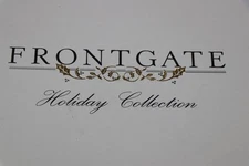 Frontgate Holiday Collection Clear White Eteched Glass Set of 5 NEW With TAGS