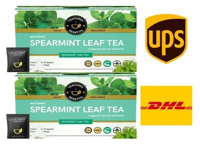 TEACURRY Spearmint Leaf Tea 30 Herbal Tea Bag x 2 Pack Free Shipping World Wide