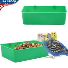 Bird Food Bowl Parrots Cockatiels Secure Cage Attachment Non Toxic Feeder New