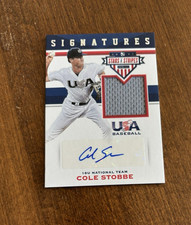 Cole Stobbe 2017 USA Baseball Stars Signatures Jersey Auto #86 Phillies /99