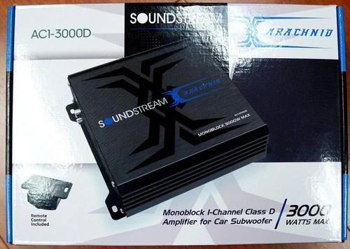 Soundstream AC1.3000D Monoblock Class D Car Subwoofer Amplifier 3000 WATTS 1 Ohm