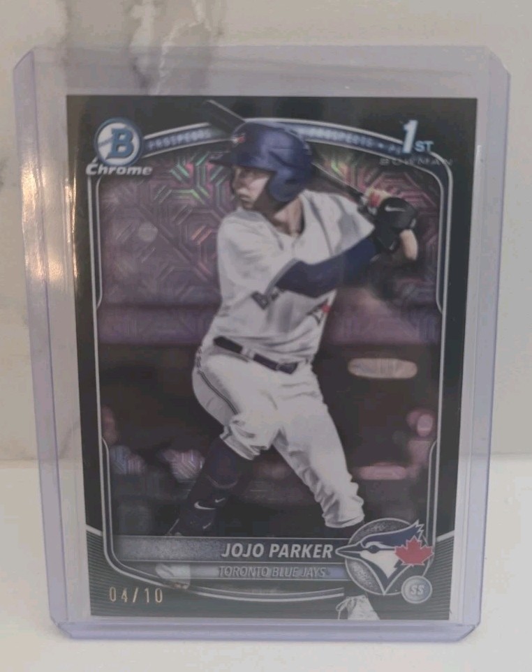 2025 Bowman Draft JoJo Parker BLACK MOJO REFRACTOR 4/10 1st Bowman