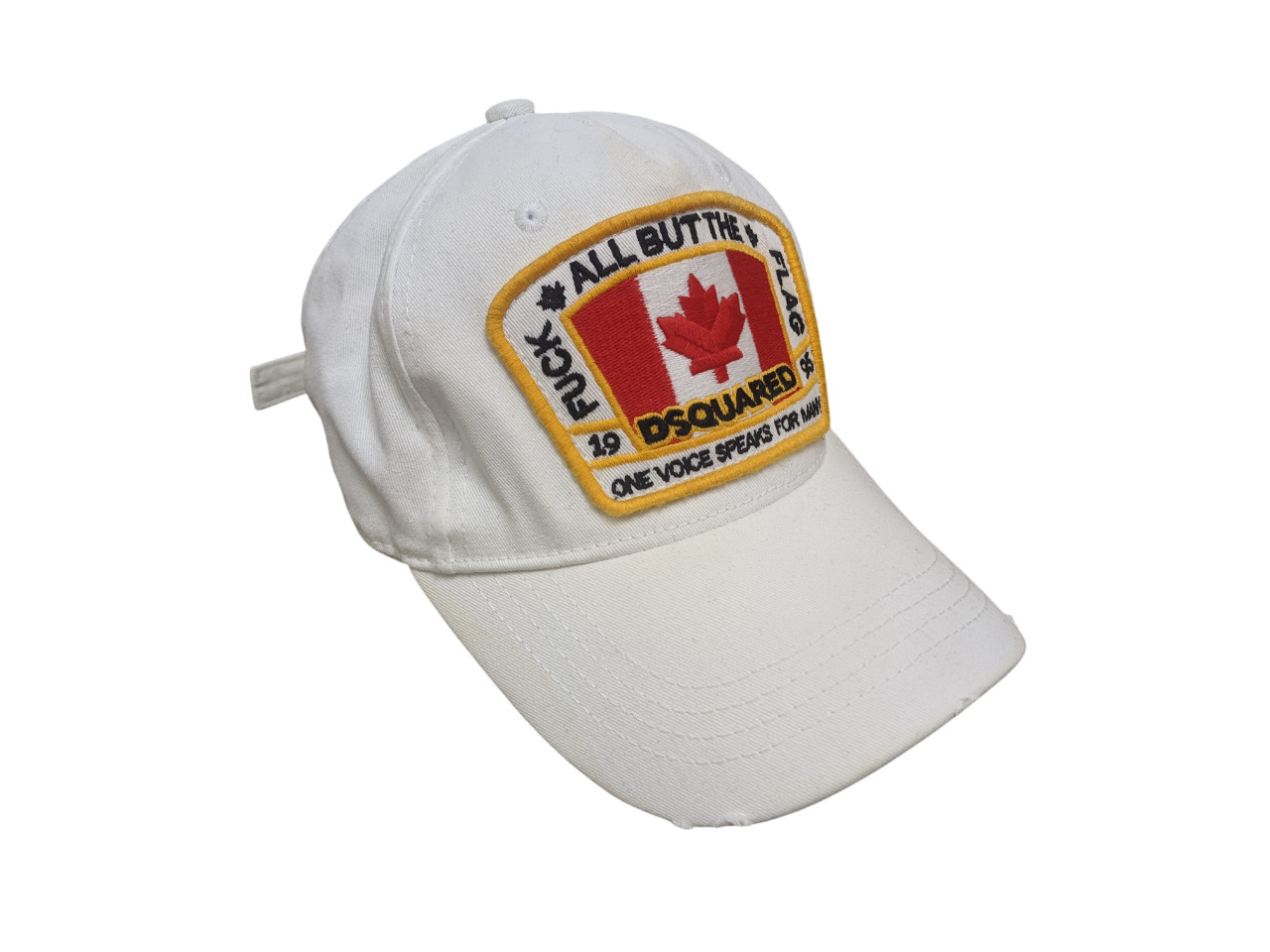 Rare DSQUARED2 White FABTF Patch Cap Hat  Italy D… - image 1