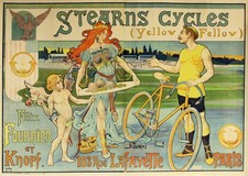 Vintage Stearns Fahrr�der Wandkunst Retro Fahrrad Dekor Jugendstil Cy