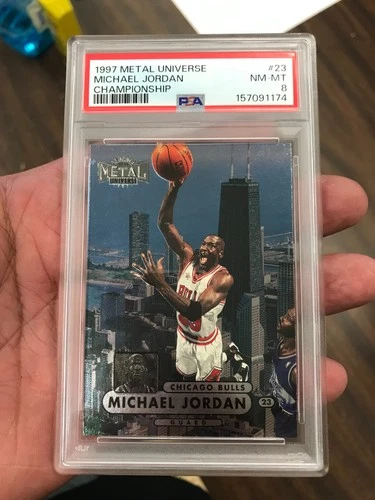 1997 METAL UNIVERSE CHAMPIONSHIP #23 MICHAEL JORDAN PSA 8