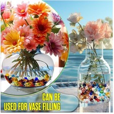 5LB Glass Pebbles Mix - Vase Filler Gems  Table Decor/ 