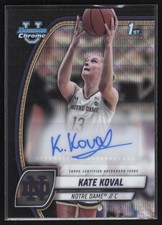 2024 Bowman Chrome University Kate Koval #42 Base Prospect Autographs Black Wave