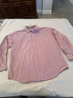 Flag & Anthem Mens XL Light Pink Flip Cuff Button Up Long Sleeve