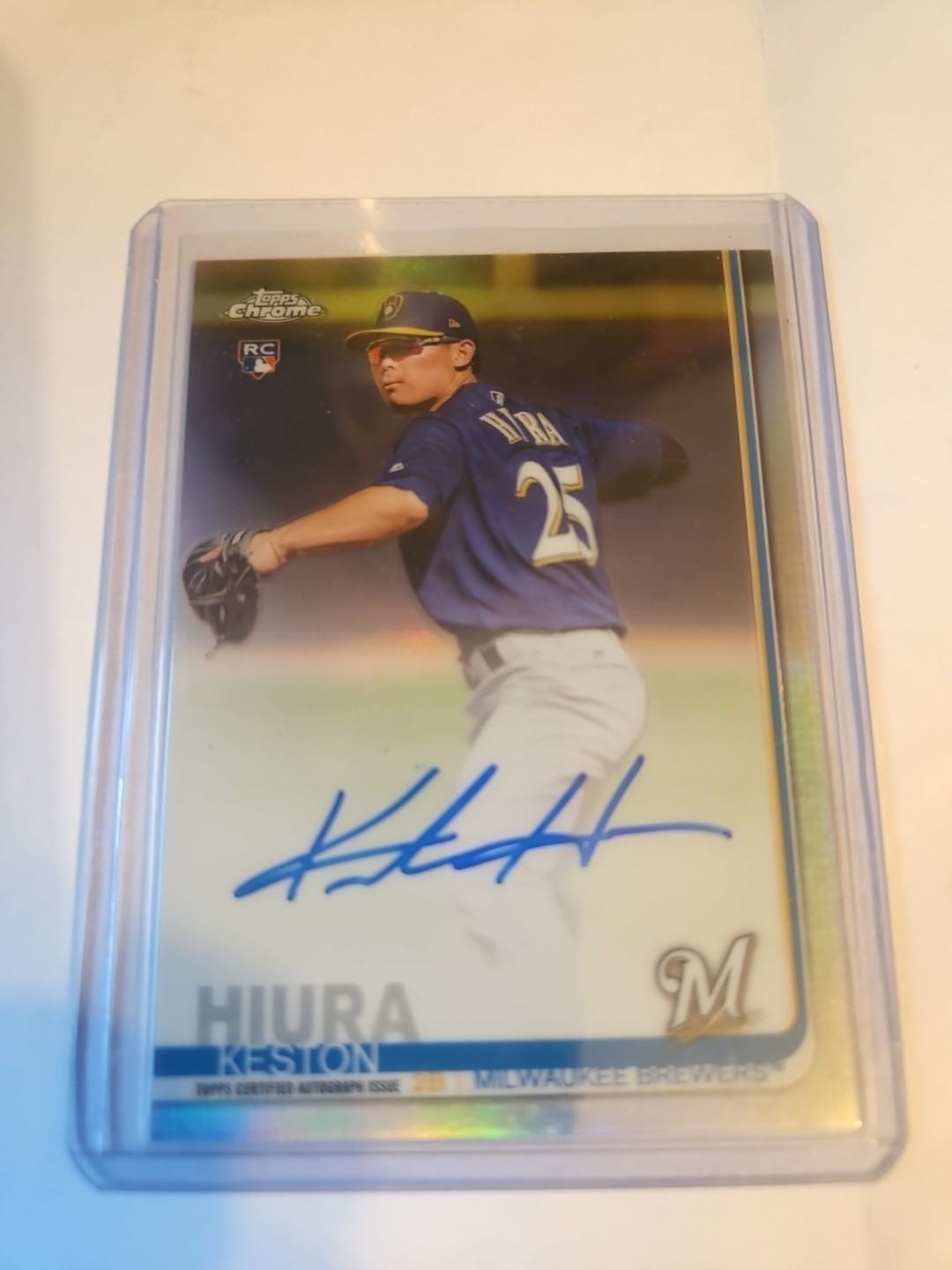 2019 Topps Chrome - Rookie Autographs Keston Hiura #RA-KH Refractor /499 RC