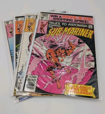 Tales To Astonish Sub-Mariner #11, 12, 13, 14 (FN to VF) Marvel 1980-81