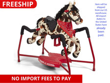 Radio Flyer Freckles Plush Interactive Riding Horse, Ride-on for Kids 2-6 Years