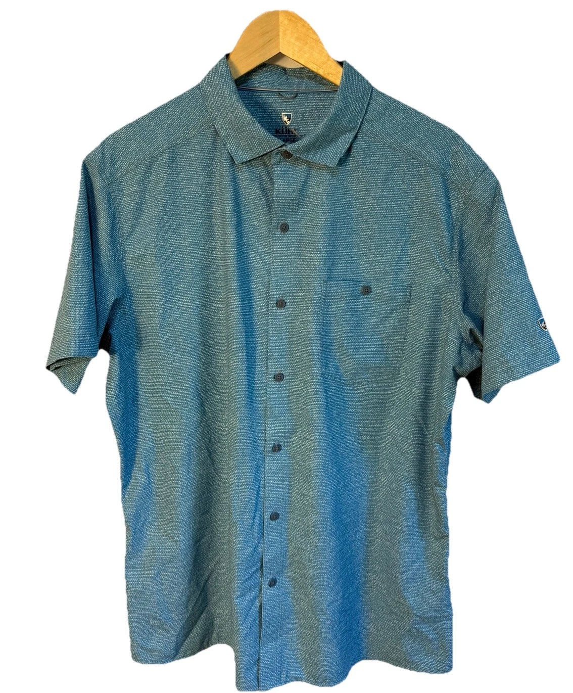 Kuhl Persuadr Short Sleeve Shirt Mens Large Blue Chalk UPF 50+ Hiking Outdoor
Opens in a new window