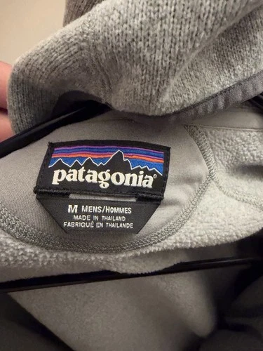 Patagonia Performance Better Sweater Hoodie Full Zip Men’s Medium Gray Fleece image 4