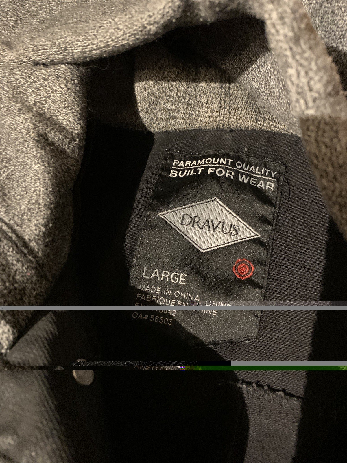 DRAVUS Drawstring Tie Button Black Denim Hooded J… - image 5