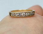 14K Yellow Gold 7 Diamond Band Aprx 0.28 CTW 2.3 Grams Size 6 — photo 6