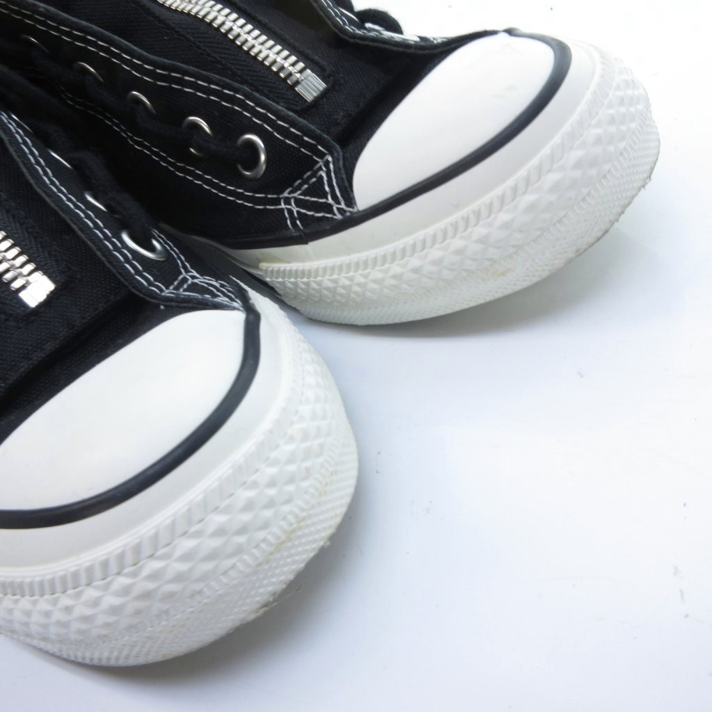 Converse React HD High Top Sneakers Black Canvas Leather Size 25cm Used thumbnail 9