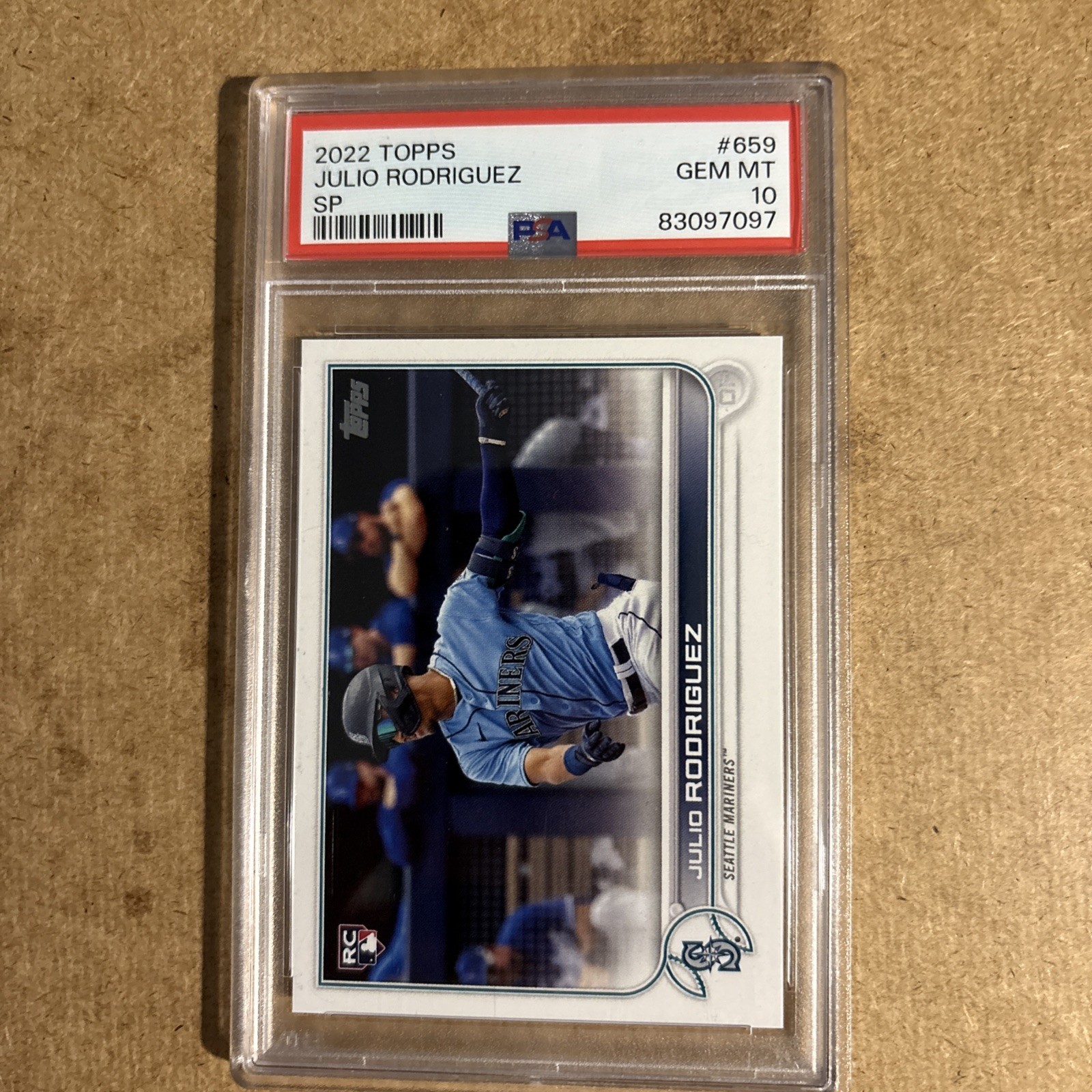 2022 Topps Series 2 JULIO RODRIGUEZ Rookie Card PSA 10 #659 SP Variation RC 🔥🔥