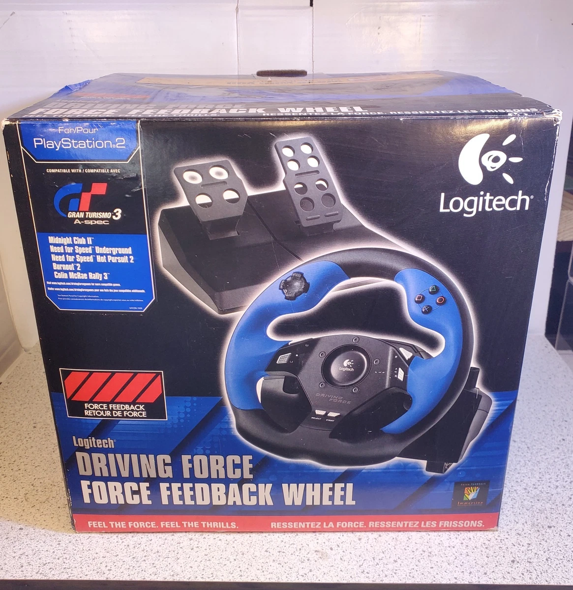 Volant Driving Force Pro Logitech – Force Feedback, Pour PS2 (occasion)