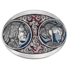 Indian Warrior Men's Belt Buckle Western Cowboy Native American IW-10 