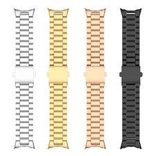 For Google Pixel Watch 20MM Stainless Steel Watch Strap Three Bead Wrist Band