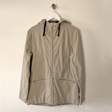 Elvine Colton Beige Full Zip Hooded Lightweight Jacket Women's Medium Outdoor
