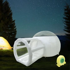 Transparent Camping Tent Outdoor PVC Inflatable Bubble Tunnel Clear Top +Blower