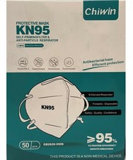 50-Pack Chiwin Non Medical KN95 Respirator Face Mask 500168