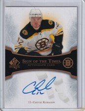 2007-08 SP Authentic Sign of the Times #STCK Chuck Kobasew AUTO - Boston Bruins