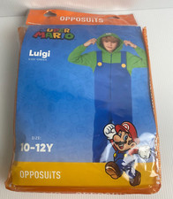 Super Mario Luigi Kids Costume Outfit Size 10-12Y Opposuits New Sealed