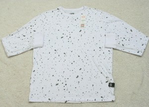 black t shirt with white dots